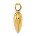 10K Polished 3-D Heart Pendant - Image 2