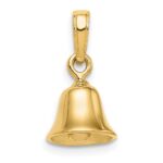 10K 3-D Moveable Bell Pendant - Image 3