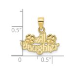 10k #1 DAUGHTER with Flowers Charm - Image 3