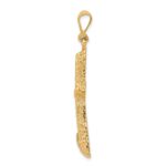 10k Diamond-cut Cross Pendant - Image 2