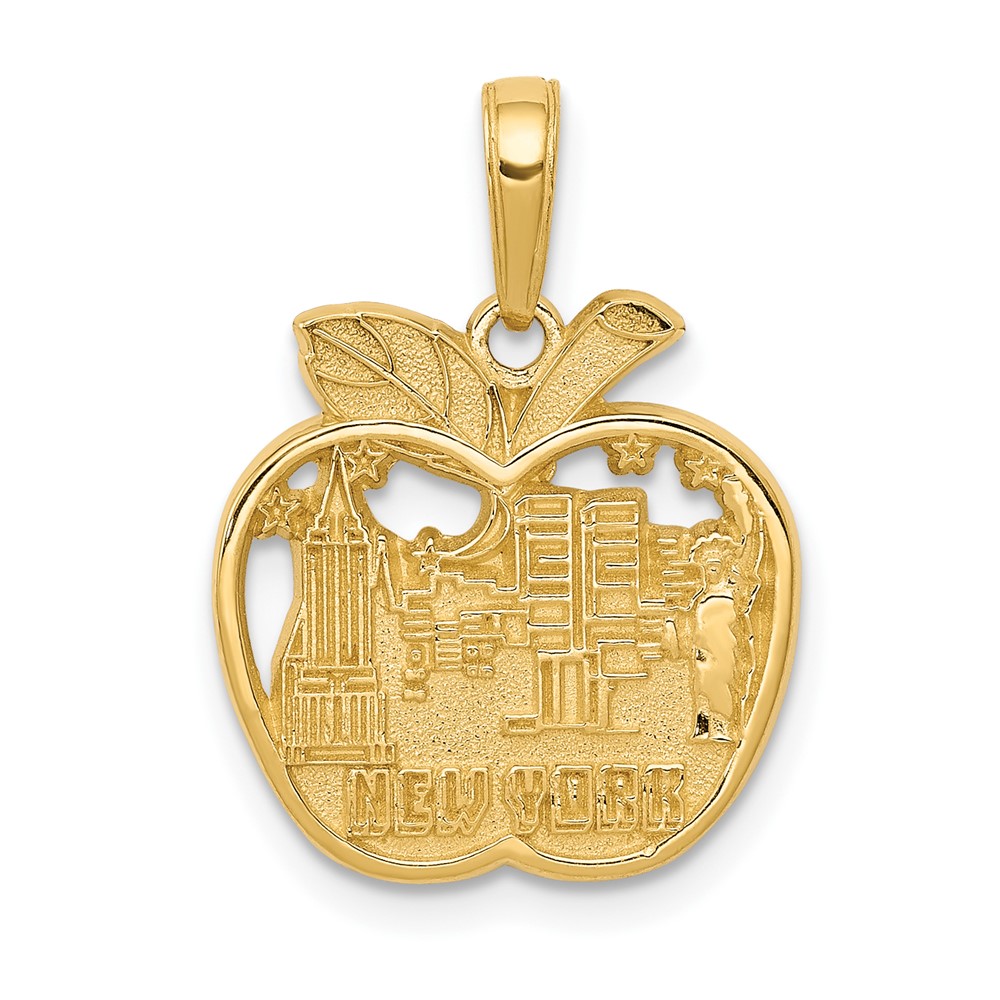 10C3076.jpg 10k New York City Skyline in Apple Pendant - Image 1