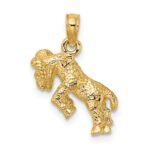 10K 3-D Aries Zodiac Pendant - Image 4