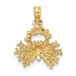 10K 3-D Cancer Zodiac Pendant - Image 3