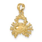 10K 3-D Cancer Zodiac Pendant - Image 5