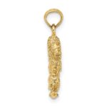 10K 3-D Leo Zodiac Pendant - Image 2
