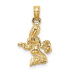 10K 3-D Virgo Zodiac Pendant - Image 3