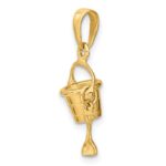 10k 3-D Beach Bucket with Shovel Charm - Image 5