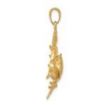 10k Stone Crab with Claw Extended Pendant - Image 2
