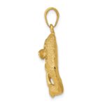 10k Bass Fish Jumping Pendant - Image 2