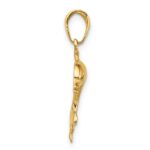 10K Dolphin Swimming Pendant - Image 2