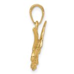 10K Eagle Landing Pendant - Image 2