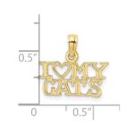 10k I HEART MY CATS Charm - Image 3
