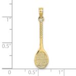 10K 3-D Tennis Racquet Pendant - Image 3