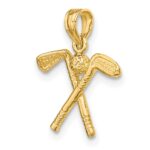 10k 3-D Golf Clubs with Ball Charm - Image 5