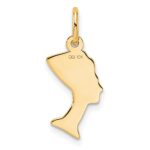 10k Solid Bust of Nefertiti Charm - Image 3