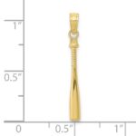 10k 3-D Baseball Bat Pendant - Image 3