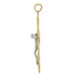 10k Two-tone Crucifix Pendant - Image 2