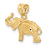 10K Diamond-cut Elephant Pendant - Image 5