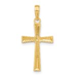 10K Diamond-cut X Cross Pendant - Image 3