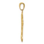 10K Stick Cross on Ornate Cross Pendant - Image 2