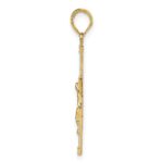 10K Diamond-cut Fancy Tipped Crucifix Pendant - Image 2