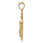 10K Stick Style Crucifix Pendant - Image 2