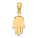 10K Large Solid Hamsa Pendant