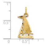 10k Sailboat Charm - Image 3