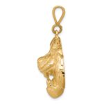10K Solid Polished Tiger Head Charm - Image 2
