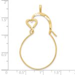 10k Small Heart Charm Holder - Image 3