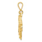 10k Solid Diamond-cut Semi with Trailer Charm - Image 2