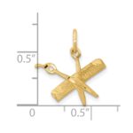 10K Comb and Scissors Charm - Image 3