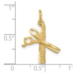 10K Comb and Scissors Charm - Image 3
