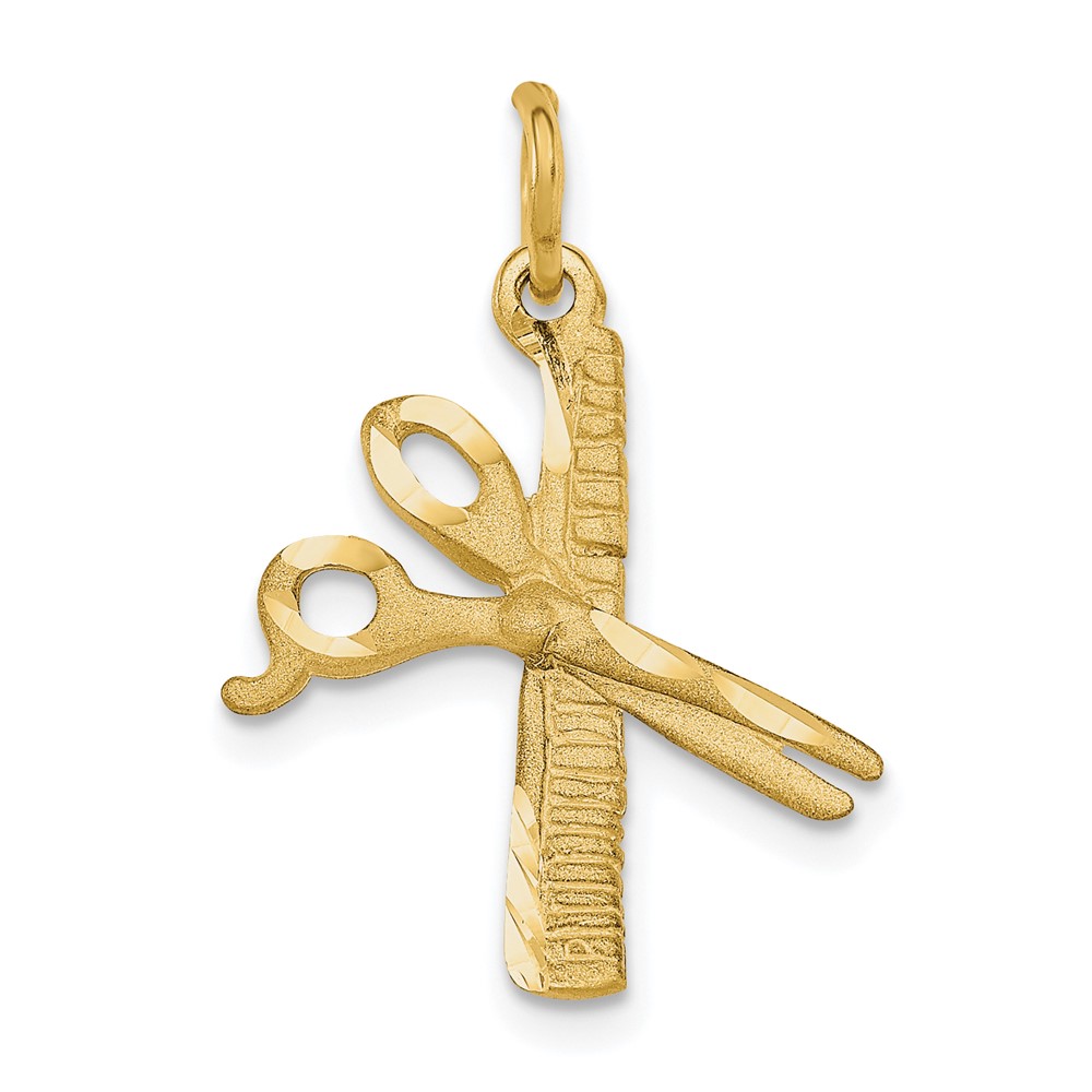 10C761.jpg 10K Comb and Scissors Charm - Image 1