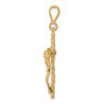 10k Solid Polished Crucifix Pendant - Image 2