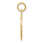 10k Solid Satin Polished Baptism Disc Pendant - Image 2