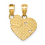 10K BIG SIS, Lil SIS Break-Apart Heart Charm - Image 4