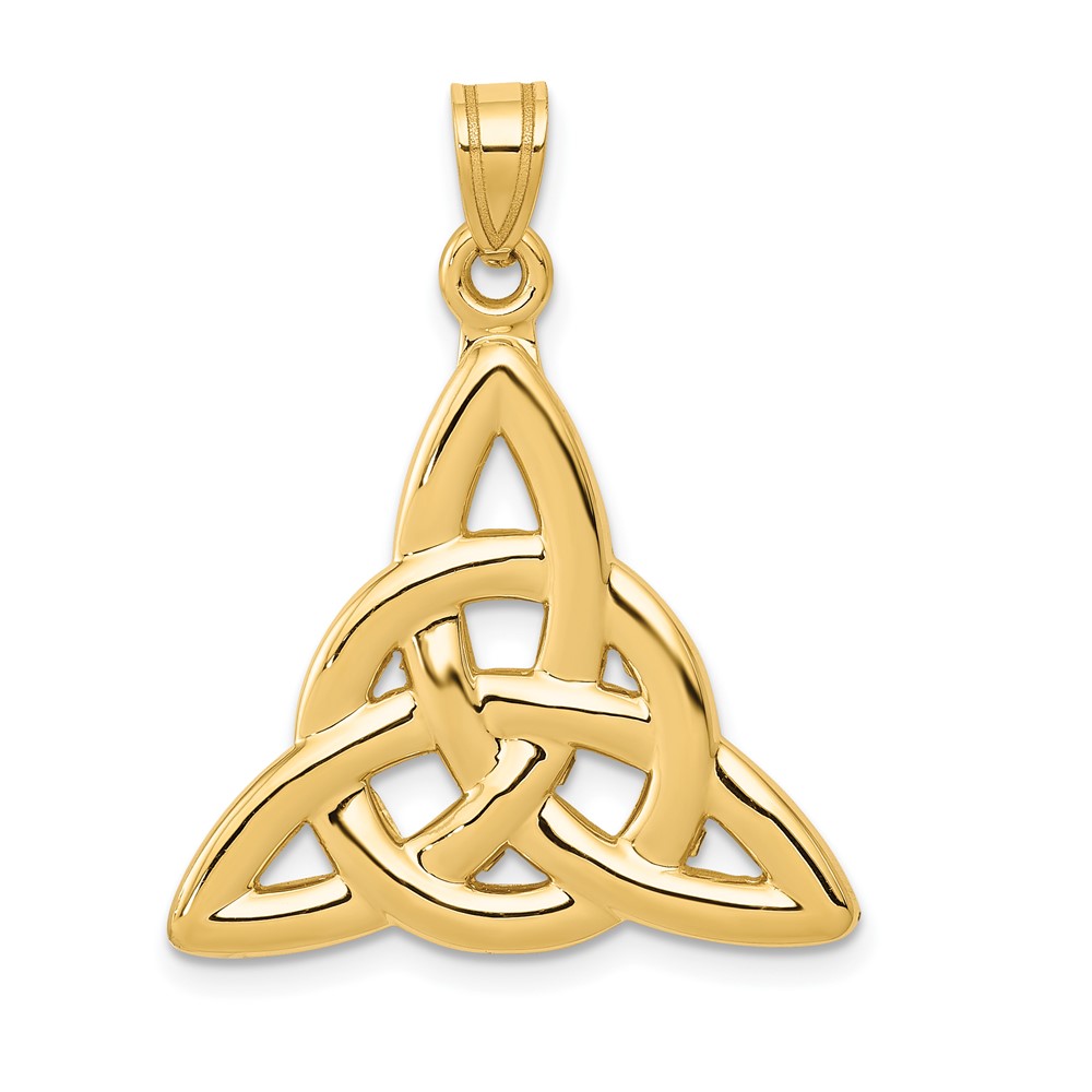10D1100.jpg 10k Polished Trinity Pendant - Image 1