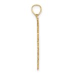 10K Solid Polished Candy Cane Pendant - Image 2