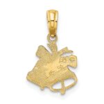 10K Polished Christmas Bells Pendant - Image 4