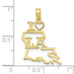 10K Solid Louisiana State Pendant - Image 4