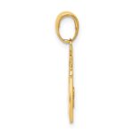 10k Polished Flat-Backed Teacher Frame Pendant - Image 2