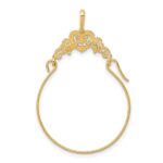 10k Polished Filigree Heart Charm Holder - Image 4