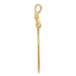 10k Polished Floral Charm Holder - Image 2