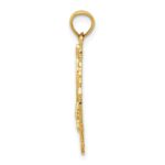 10K Solid Polished Framed Gymnast Pendant - Image 2