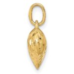 10K Polished & Textured 3-D Heart Pendant - Image 2