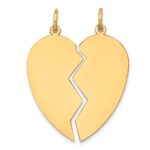 10K 2 piece Heart Charm Set