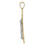 10K Two-tone INRI Crucifix Pendant - Image 2
