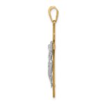10K Two-tone INRI Crucifix Pendant - Image 2
