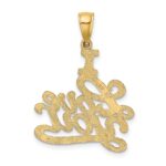 10K Textured I LOVE YOU Pendant - Image 4
